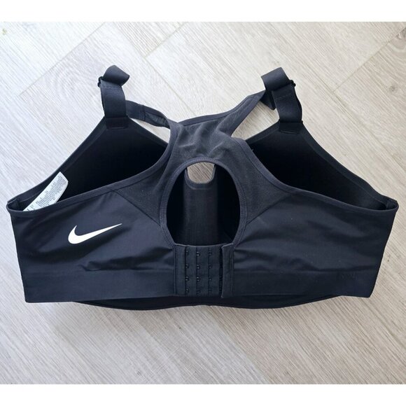 Nike Rival Dri Fit Black Racerback Wireless Molded High Impact Sports Bra 44F - Picture 6 of 12